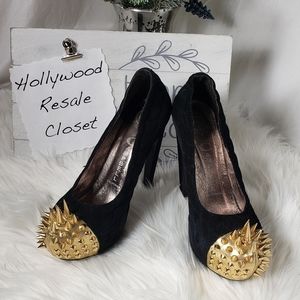 Jeffrey Campbell battle Spike black suede platform